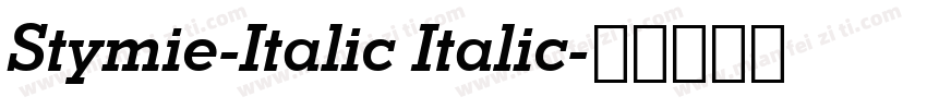 Stymie-Italic Italic字体转换